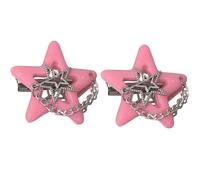 Set of 2pcs or 1pc Hair Clip Star Shape Hairpins Sweet Girls Chain Hair Ornaments Headwear Hair Accessory