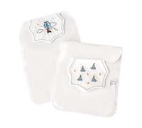 Set of 2pcs Sweat Absorbent Towel Cartoon Theme Cotton Backrest Towel Soft & Breathable Infants Back Towel Pad