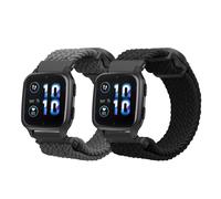 Set of 2x Nylon Watch Straps for Garmin Venu Sq 2 Music Sq 2 Vivoactive 6