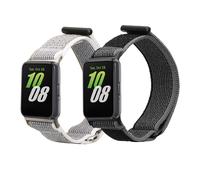 kwmobile Nylon Smartwatch Strap Compatible with Samsung Galaxy Fit 3 Strap - 2x Fitness Tracker Replacement Wristband with Clasp