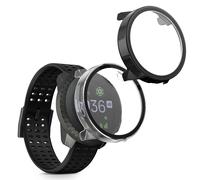 kwmobile Cover Comaptible with Suunto Vertical Covers - 2x Tempered Glass with Plastic Frame - Transparent/Black