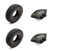 Set Of 2x Tyres & 2 x Innertubes Size 260x85 Black Knobbly Block Tread Fits Mobility Scooter 4 Inch Wheel Rim 4 Ply Maximum Load: 159 kg