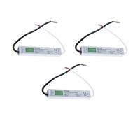 Set of 3 12V 20W IP67 Waterproof Electronic LED Driver AC 90V- 250V Transformer Constant Voltage Power Supply LED Driver for Indoor Outdoor (20, Watts)
