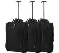 Set of 3 55x35x20 Fits easyJet Trolley Cabin Approved 2Wheeled Hand Hold Luggage