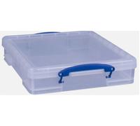 7 Litre Really Useful Stackable Storage Box, Clear, 400 x 350 x 85 mm