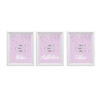 Set Of 3 A3 Beauty Salon Prints, Aesthetics Wall Art, Beauty Salon Art Work, A3 Salon Aesthetics Wall Art, Botox Needle Picture, No Frame, Digital Glitter, Silver Pink Print Picture 1