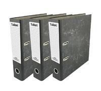 Set of 3 - A4 Lever Arch File - Black Cloudy Effect, Heavy Duty Office & School Folder with Label Spine, Durable Filing Organiser, Strong Binder for Documents, Papers, Reports - (A4 Lever Arch File)