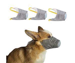Set of 3 Adjustable Breathable Pet Muzzles -Haze - -Second-hand Protection