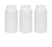 Set of 3 Airtight PP Plastic Canisters with Screw Lid - 1000 ml | Microwave, Freezer and Dishwasher Safe | Multipurpose for Kitchen and Storage + Brush for Cleaning Tall Containers.
