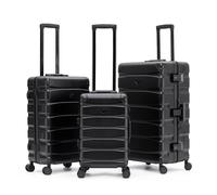 Flight Knight Premium Travel Suitcase - 8 Spinner Wheels - Built-in Side Lock Lightweight Aluminium Frame, ABS Hard Shell Carry on Check in Luggage Highly Durable - Approved for Over 100 Airlines