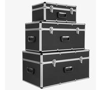 Set of 3 Aluminum Cases in black big
