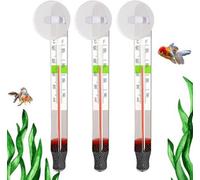 Set Of 3 Aquarium Thermometers For Measuring Water Temperature Precision Thermometers With Clear Display Monitor Without