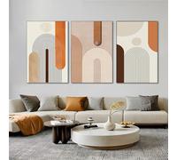 Set of 3 Art Prints,Modern Abstract Curved Line Canvas Painting Wall Art Poster and Print for Living Kitchen Office Bedroom Room Home Decor Artwork-40 * 50cm/(16 * 20inch) No Frame
