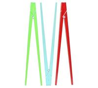 Set of 3 Assorted Clothespin Chopsticks! 9" Inches Long - Training Chopsticks - Reusable - Beginners Chopsticks Perfect for any Age and Occasion! - Red, Green, and Blue! (3)
