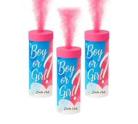 Set of 3 Baby Shower Fumigos (Pink) - Gender Reveal - Wick Trigger - 60s - Hold Colour Smoke - F1 Grade | Zenda Club - Free Shipping 48H