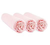 Set of 3 Bamboo Fitted Sheets for Cot 60 x 120 cm - Pink (Easy Dort Brand)