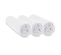Set of 3 Bamboo Fitted Sheets for Cot 60 x 120 cm - White (Easy Dort Brand)