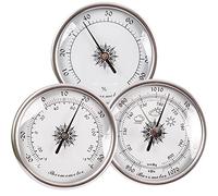 Set of 3 Barometer Thermometer Hygrometer, 3 in 1 Wall Hanging Barometers Weather Station, 72mm Diameter Dial Type Barometer Indoor Outdoor, for Home Wall Fishing Boat Baby Room Office
