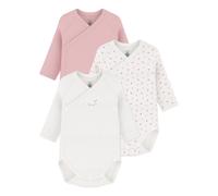 Set of 3 Bodies Small Hearts Organic Cotton Pink Birth
