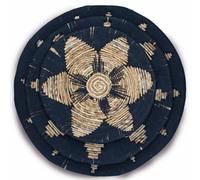 Set Of 3 Boho Black Seagrass Wall Bowls - Handmade Eco Decor