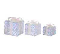 Set of 3 Christmas Decorations LED HALLANGEN Christmas Gifts 20/25/30 cm Multicolour