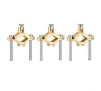 Set of 3 Copper Alloy Ground Clamps for Grounding to Water Pipes and Steel with for Secure Screw Fastening for Stable Electrical Bonding in Various Applications (3PCS)