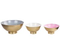 Beliani Set Of 3 Bowls Baru Metal Gold