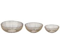 Set of 3 Decorative Bowls Gold GARUT