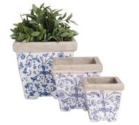 Set of 3 Decorative Flowerpots Fallen Fruits Multi One Size