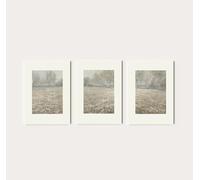 Set of 3 Egbert Rubertus Derk Schaap Meadow in Bloom Prints | Three Muted Wildflower Paintings, Vintage Flower Wall Art, Art Poster, Artwork