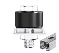 Set of 3 End Stop for 1-5/8 Inch Mounting Rail - Trolley Wheels Stopper Heavy Duty - Rubber Buffer for Carriages & Strut Channel - Stabiliser for Rail Systems