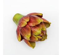 Set of 3 Faux Artificial Artichokes for Kitchen and Home Decor, Realistic Vegetable Display for Wedding Centerpieces and Living Room Styling (Rose Red)