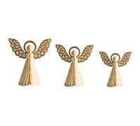 Set of 3 Figurines EIRA Angel 24/28/33 cm Beige