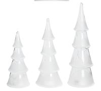 Set of 3 Decorative Christmas Trees with LED White KIERINKI