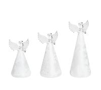 Set of 3 Figurines LED KITTILA Angel 14/17/22 cm White