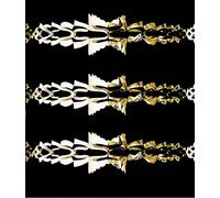 Set Of 3 Foil Christmas Garlands Ceiling Decoration Premier Gold & Ivory Garland 2.7M