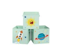 Set of 3 Foldable Storage Organizer Box, Green