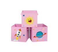 Set of 3 Foldable Storage Organizer Box, Pink