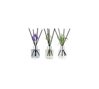 Set of 3 Fragrance Reed Diffusers,50ml Lavender Jasmine Lemongrass Aromatherapy Diffuser Set with 12 Black Fiber Sticks,Air Freshener for Bedroom