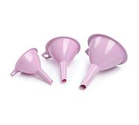 Set of 3 - Funnel for Liquid, Oil Transfer Plastic Funnel for Narrow Necked Bottles Kitchen Funnel for Liquid and Powder Transfer (Pink Funnel - 6.5/8/9.5cm)