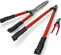 Set of 3 Garden Pruning Tools - Tree Trimmer, Branch Bypass Pruner, Secateur | Easy, Effortless Cuts with Sharp Blades | Durable & Long Lasting for Precise Gardening