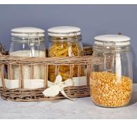 Orsina Country Cottage Glass Storage Jars - Set Of 3