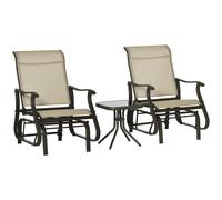 Set of 3 Gliding Chair & Tea Table Set