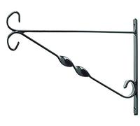 Set of 3 Green Jem 12" Hanging Basket Brackets, Black Colour