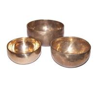 Set Of 3 Handmade Brass Singing Bowls For Meditation & Healing