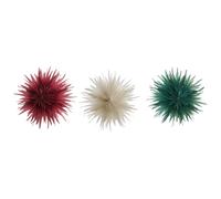 Set of 3 Hanging Decorations LED GROVLAN Star 41 cm Multicolour