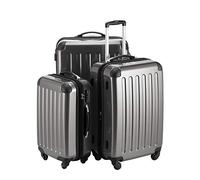 Set of 3 Hard Shell Suitcase Glossy Titan (57L,87L, 130L) Hauptstadtkoffer in ombination Lock 4 Wheels