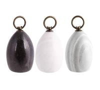 Set of 3 Heavyweight 2.2kg Non Slip Marble Finish Doorstop Weights (Full Set)