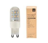 3 Pack G9 Clear Thermal Plastic Capsule LED 3W Cool White 6500K 300lm Light Bulb ValueLights Clear One Size