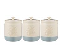 Set of 3 Home To Roost Storage Jars Multi-Coloured